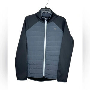 Old Navy Performance Relaxed Quilted Zip Up Jacket Black Jack Sz XXL 16 EUC